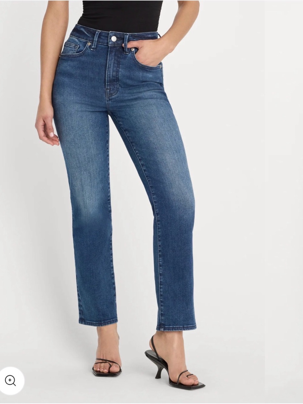 Good American Always Fits Good Legs Straight Jeans | size 6-12 - Picture 2 of 6